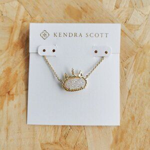 NEW Kendra Scott Elisa Unicorn Drusy Short Necklace Gold